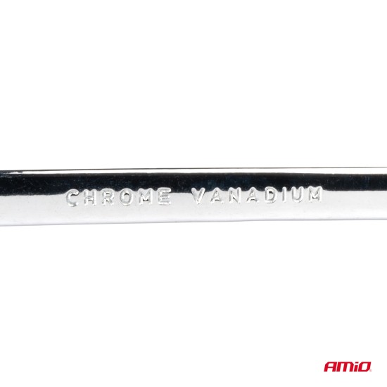 Amio - ΕΡΓΑΛΕΙΟΘΗΚΗ ΜΕ ΤΣΕΠΕΣ ΜΕ ΚΛΕΙΔΙΑ ΓΕΡΜΑΝΟΠΟΛΥΓΩΝΑ ΧΡΩΜΙΟ-ΒΑΝΑΔΙΟ (CRV) 6>22mm - 12 ΤΕΜ. (04194/AM)