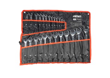 Amio - ΕΡΓΑΛΕΙΟΘΗΚΗ ΜΕ ΤΣΕΠΕΣ ΜΕ ΚΛΕΙΔΙΑ ΓΕΡΜΑΝΟΠΟΛΥΓΩΝΑ ΧΡΩΜΙΟ-ΒΑΝΑΔΙΟ (CRV) 6>32mm -25 ΤΕΜ. (04195/AM)