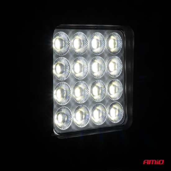Amio - ΠΡΟΒΟΛΕΑΣ ΕΡΓΑΣΙΑΣ ΤΕΤΡΑΓΩΝΟΣ LED 192W 9-36V 12.000lm 6.500K AWL64 - 1 ΤΕΜ. (04205/AM)