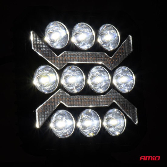 Amio - ΠΡΟΒΟΛΕΑΣ ΕΡΓΑΣΙΑΣ ΤΕΤΡΑΓΩΝΟΣ LED 54W 9-36V 10.000lm 6.500K 110x110x38mm AWL68 - 1 ΤΕΜ. (04209/AM)