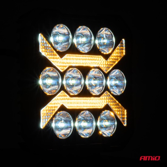 Amio - ΠΡΟΒΟΛΕΑΣ ΕΡΓΑΣΙΑΣ ΤΕΤΡΑΓΩΝΟΣ LED 54W 9-36V 10.000lm 6.500K 110x110x38mm AWL68 - 1 ΤΕΜ. (04209/AM)