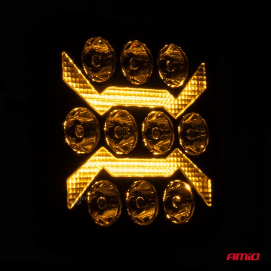 Amio - ΠΡΟΒΟΛΕΑΣ ΕΡΓΑΣΙΑΣ ΤΕΤΡΑΓΩΝΟΣ LED 54W 9-36V 10.000lm 6.500K 110x110x38mm AWL68 - 1 ΤΕΜ. (04209/AM)