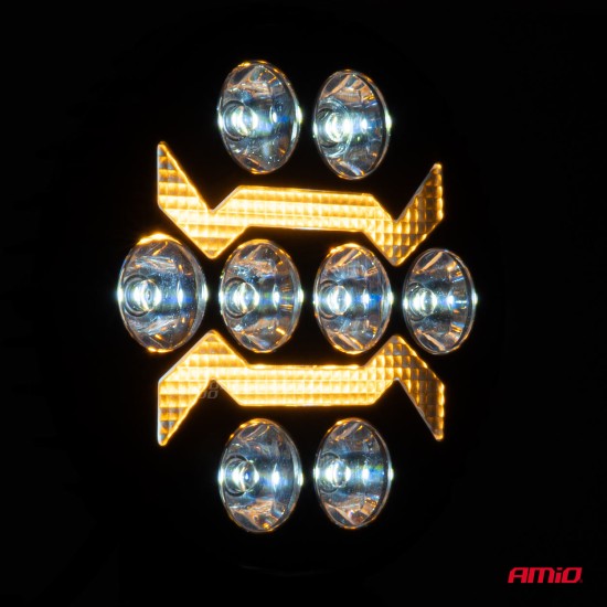 Amio - ΠΡΟΒΟΛΕΑΣ ΕΡΓΑΣΙΑΣ ΣΤΡΟΓΓΥΛΟΣ LED 54W 9-36V 10.000lm 6.500K AWL69 - 1 ΤΕΜ. (04210/AM)