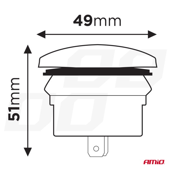 Amio - ΠΡΙΖΑ ΜΕ 2 ΘΥΡΕΣ USB ΚΑΙ ΚΑΠΑΚΙ 12/24V ΑΔΙΑΒΡΟΧΗ ΜΑΚΡΟΣΤΕΝΟ ΣΧΗΜΑ ΜΕ ΚΟΚΚΙΝΟ LED ΦΩΣ ΜΑΥΡΗ - 1 Τεμ. (04228/AM)