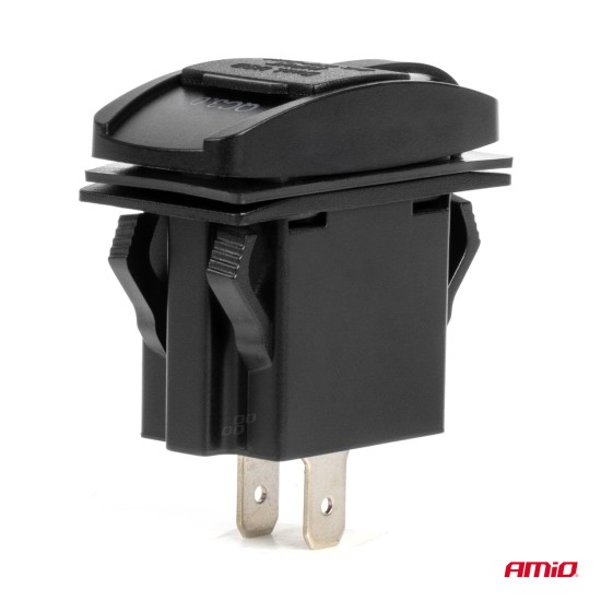 Amio - ΠΡΙΖΑ ΜΕ 2 ΘΥΡΕΣ-USB & USB-C ΚΑΙ ΚΑΠΑΚΙ 12/24V QUICK CHARGE 3.0 ΑΔΙΑΒΡΟΧΗ ΜΑΚΡΟΣΤΕΝΟ ΣΧΗΜΑ ΜΑΥΡΗ - 1 Τεμ. (04229/AM)