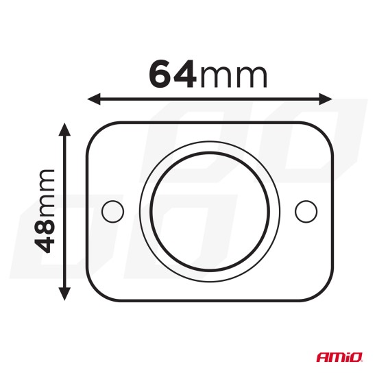 Amio - ΠΡΙΖΑ ΜΕ 2 ΘΥΡΕΣ USB ΚΑΙ ΚΑΠΑΚΙ 12/24V ΑΔΙΑΒΡΟΧΗ ΤΕΤΡΑΓΩΝΟ ΣΧΗΜΑ ΜΕ ΚΟΚΚΙΝΟ LED ΦΩΣ ΜΑΥΡΗ - 1 Τεμ. (04232/AM)