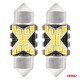 Amio - ΛΑΜΠΑΚΙΑ ΠΛΑΦΟΝΙΕΡΑΣ 31mm 12/24V C5W 5500K 12xSMD 2016 CAN-BUS FESTOON (ΛΕΥΚΟ) - 2 ΤΕΜ. (04235/AM)