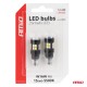 Amio - ΛΑΜΠΑΚΙΑ LED T15 W16W 12V/24V LED CAN-BUS 15xSMD 2835 ΛΕΥΚΟ ΦΩΣ 5.500K (ΣΕ ΧΡΩΜΑ ΜΑΥΡΟ) - 2 ΤΕΜ. (04245/AM)