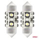 Amio - ΛΑΜΠΑΚΙΑ ΠΛΑΦΟΝΙΕΡΑΣ 31mm 12/24V C5W 5500K 12xSMD 3838 CAN-BUS FESTOON (ΛΕΥΚΟ) - 2 ΤΕΜ. (04247/AM)
