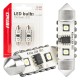Amio - ΛΑΜΠΑΚΙΑ ΠΛΑΦΟΝΙΕΡΑΣ 41mm 12/24V C5W 5500K 12xSMD 3838 CAN-BUS FESTOON (ΛΕΥΚΟ) - 2 ΤΕΜ. (04250/AM)