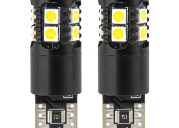 Amio - ΛΑΜΠΑΚΙΑ T10 W5W 12V/24V LED CAN-BUS 13xSMD 3030 ΛΕΥΚΟ 5500K - 2 ΤΕΜ. (04259/AM)