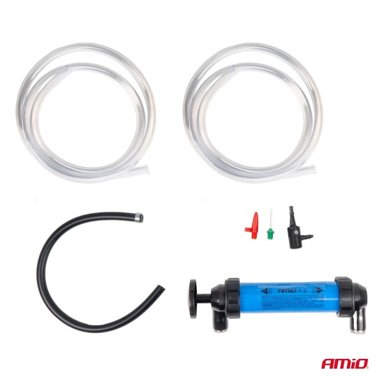 Amio - Πολυλειτουργική Χειροκίνητη Αντλία Υγρών & Αέρα με 3 Ακροφύσια και Ταχυσύνδεσμο – Universal - 1 τεμ. (04262/AM)