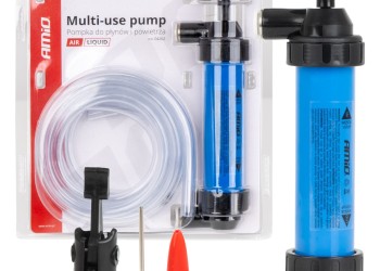 Amio - Πολυλειτουργική Χειροκίνητη Αντλία Υγρών & Αέρα με 3 Ακροφύσια και Ταχυσύνδεσμο – Universal - 1 τεμ. (04262/AM)