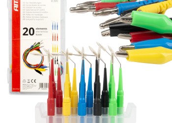 Amio - ΔΟΚΙΜΑΣΤΙΚΑ ΚΑΛΩΔΙΑ (ΤΕΣΤΕΡ) ΜΕ ΔΟΚΙΜΑΣΤΙΚΕΣ ΜΥΤΕΣ/ΤΣΙΜΠΙΔΑΚΙΑ/ΑΚΡΟΔΕΚΤΕΣ (ΚΡΟΚΟΔΕΙΛΑΚΙΑ) - 20 ΤΕΜ. (04274/AM)