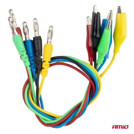 Amio - ΔΟΚΙΜΑΣΤΙΚΑ ΚΑΛΩΔΙΑ (ΤΕΣΤΕΡ) ΜΕ ΔΟΚΙΜΑΣΤΙΚΕΣ ΜΥΤΕΣ/ΤΣΙΜΠΙΔΑΚΙΑ/ΑΚΡΟΔΕΚΤΕΣ (ΚΡΟΚΟΔΕΙΛΑΚΙΑ) - 20 ΤΕΜ. (04274/AM)