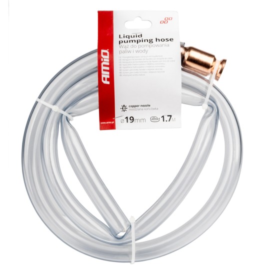 Amio - ΛΑΣΤΙΧΟ ΑΝΑΡΡΟΦΗΣΗΣ ΚΑΥΣΙΜΟΥ & ΥΓΡΩΝ ΑΣΦΑΛΕΙΑΣ (ΚΛΕΦΤΗΣ ΒΕΝΖΙΝΗΣ) ΜΕ ΣΤΟΜΙΟ ΧΑΛΚΟΥ 1,7m Φ19mm - 1 Τεμ. (04280/AM)