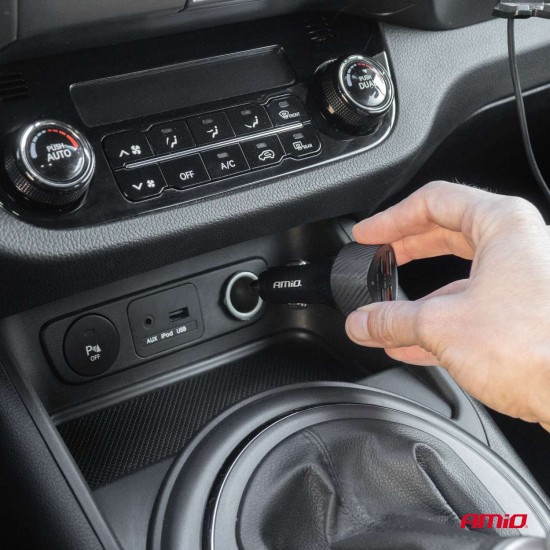 Amio - ΦΟΡΤΙΣΤΗΣ ΑΝΑΠΤΗΡΑ ΜΕ 4 ΘΥΡΕΣ 2xUSB-A+2xUSB-C 50W ΜΑΥΡΟ - 1 Τεμ. (04284/AM)