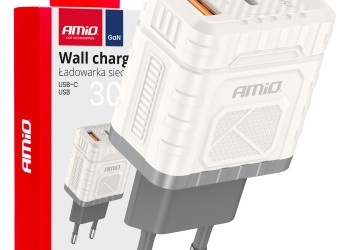 Amio - ΦΟΡΤΙΣΤΗΣ ΜΕ ΟΙΚΙΑΚΗ ΠΡΙΖΑ ΜΕ 2 ΘΥΡΕΣ USB-A+USB-C 30W 100-240V ΛΕΥΚΟ - 1 Τεμ. (04286/AM)