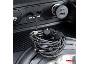 Amio - ΚΑΛΩΔΙΟ ΣΥΝΔΕΣΗΣ AUX MINI JACK ΑΠΟ ΑΡΣΕΝΙΚΟ 3.5mm ΣΕ ΘΗΛΥΚΟ 3.5mm 2m - 1 Τεμ. (04296/AM)
