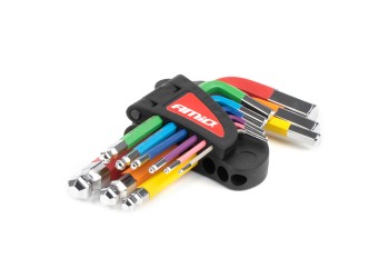 Amio - ΚΛΕΙΔΙΑ ΑΛΛΕΝ (ALLEN) ΕΞΑΓΩΝΑ ΑΤΣΑΛΙ S2 ΔΙΑΦΟΡΑ ΜΕΓΕΘΗ ΔΙΑΦΟΡΑ ΧΡΩΜΑΤΑ - 9 ΤΕΜ. (04298/AM)