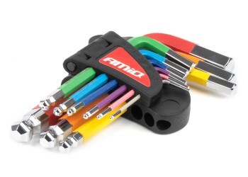 Amio - ΚΛΕΙΔΙΑ ΑΛΛΕΝ (ALLEN) ΕΞΑΓΩΝΑ ΑΤΣΑΛΙ S2 ΔΙΑΦΟΡΑ ΜΕΓΕΘΗ ΔΙΑΦΟΡΑ ΧΡΩΜΑΤΑ - 9 ΤΕΜ. (04298/AM)