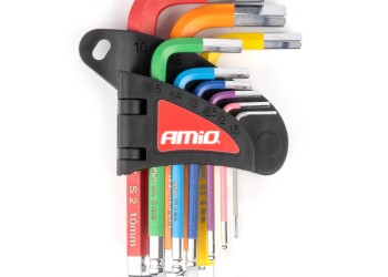 Amio - ΚΛΕΙΔΙΑ ΑΛΛΕΝ (ALLEN) ΕΞΑΓΩΝΑ ΑΤΣΑΛΙ S2 ΔΙΑΦΟΡΑ ΜΕΓΕΘΗ ΔΙΑΦΟΡΑ ΧΡΩΜΑΤΑ - 9 ΤΕΜ. (04298/AM)