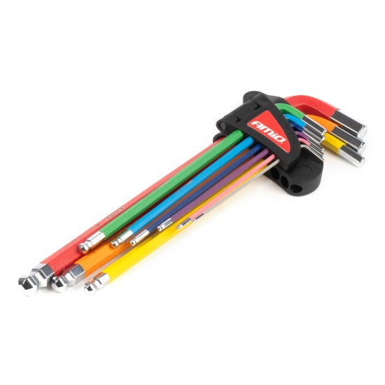 Amio - ΚΛΕΙΔΙΑ ΑΛΛΕΝ (ALLEN) ΕΞΑΓΩΝΑ ΑΤΣΑΛΙ S2 ΔΙΑΦΟΡΑ ΜΕΓΕΘΗ ΔΙΑΦΟΡΑ ΧΡΩΜΑΤΑ XL - 9 ΤΕΜ. (04299/AM)