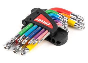 Amio - ΣΕΤ ΚΛΕΙΔΙΑ TORX ΑΤΣΑΛΙ S2 ΔΙΑΦΟΡΑ ΜΕΓΕΘΗ ΔΙΑΦΟΡΑ ΧΡΩΜΑΤΑ - 9 ΤΕΜ. (04300/AM)