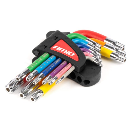 Amio - ΣΕΤ ΚΛΕΙΔΙΑ TORX ΑΤΣΑΛΙ S2 ΔΙΑΦΟΡΑ ΜΕΓΕΘΗ ΔΙΑΦΟΡΑ ΧΡΩΜΑΤΑ - 9 ΤΕΜ. (04300/AM)