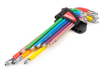 Amio - ΣΕΤ ΚΛΕΙΔΙΑ TORX ΑΤΣΑΛΙ S2 ΔΙΑΦΟΡΑ ΜΕΓΕΘΗ ΔΙΑΦΟΡΑ ΧΡΩΜΑΤΑ XL - 9 ΤΕΜ. (04301/AM)