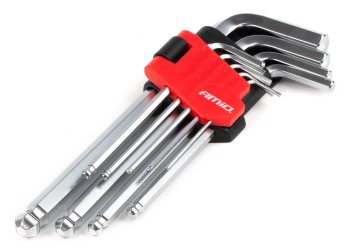 Amio - ΣΕΤ ΚΛΕΙΔΙΑ ΑΛΛΕΝ (ALLEN) ΕΞΑΓΩΝΑ ΧΡΩΜΙΟ-ΒΑΝΑΔΙΟ (CRV) XL ΔΙΑΦΟΡΑ ΜΕΓΕΘΗ - 9 ΤΕΜ. (04302/AM)