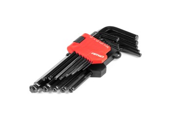 Amio - ΣΕΤ ΚΛΕΙΔΙΑ ΑΛΛΕΝ (ALLEN) ΕΞΑΓΩΝΑ ΧΡΩΜΙΟ-ΒΑΝΑΔΙΟ (CRV) ΔΙΑΦΟΡΑ ΜΕΓΕΘΗ ΣΕ ΜΑΥΡΟ ΧΡΩΜΑ - 9 ΤΕΜ. (04304/AM)