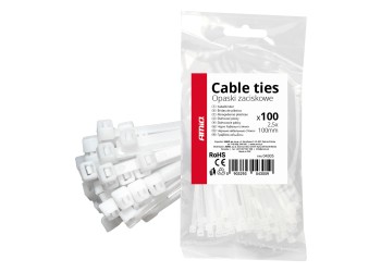 Amio - ΔΕΜΑΤΙΚΑ/ΔΕΤΙΚΑ ΚΑΛΩΔΙΩΝ TIE WRAP (ΤΑΙΡΑΠ) 2.5 x 100mm (ΛΕΥΚΟ) - 100 ΤΕΜ. (04305/AM)