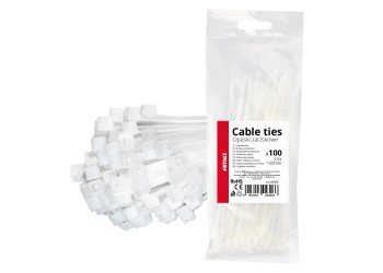Amio - ΔΕΜΑΤΙΚΑ/ΔΕΤΙΚΑ ΚΑΛΩΔΙΩΝ TIE WRAP (ΤΑΙΡΑΠ) 2.5 x 150mm (ΛΕΥΚΟ) - 100 ΤΕΜ. (04306/AM)