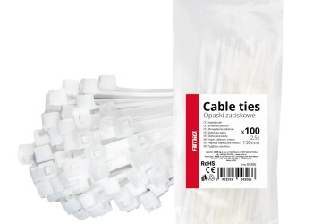 Amio - ΔΕΜΑΤΙΚΑ/ΔΕΤΙΚΑ ΚΑΛΩΔΙΩΝ TIE WRAP (ΤΑΙΡΑΠ) 2.5 x 150mm (ΛΕΥΚΟ) - 100 ΤΕΜ. (04306/AM)