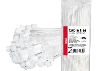 Amio - ΔΕΜΑΤΙΚΑ/ΔΕΤΙΚΑ ΚΑΛΩΔΙΩΝ TIE WRAP (ΤΑΙΡΑΠ) 2.5 x 200mm (ΛΕΥΚΟ) - 100 ΤΕΜ. (04307/AM)