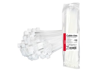 Amio - ΔΕΜΑΤΙΚΑ/ΔΕΤΙΚΑ ΚΑΛΩΔΙΩΝ TIE WRAP (ΤΑΙΡΑΠ) 3.6 x 300mm (ΛΕΥΚΟ) - 100 ΤΕΜ. (04309/AM)