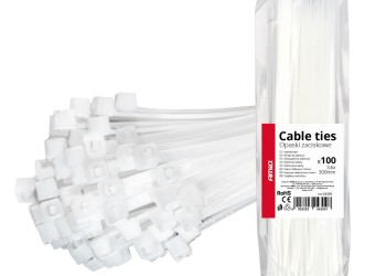 Amio - ΔΕΜΑΤΙΚΑ/ΔΕΤΙΚΑ ΚΑΛΩΔΙΩΝ TIE WRAP (ΤΑΙΡΑΠ) 3.6 x 300mm (ΛΕΥΚΟ) - 100 ΤΕΜ. (04309/AM)
