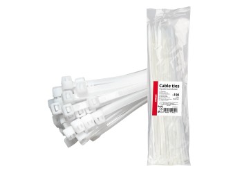 Amio - ΔΕΜΑΤΙΚΑ/ΔΕΤΙΚΑ ΚΑΛΩΔΙΩΝ TIE WRAP (ΤΑΙΡΑΠ) 4.8 x 350mm (ΛΕΥΚΟ) - 100 ΤΕΜ. (04312/AM)