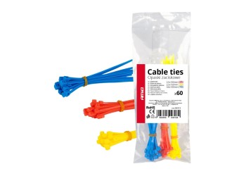 Amio - ΔΕΜΑΤΙΚΑ/ΔΕΤΙΚΑ ΚΑΛΩΔΙΩΝ TIE WRAP(ΤΑΙΡΑΠ) 2.5x100mm/2.5x150mm/3.6x100mm (ΔΙΑΦΟΡΑ ΧΡΩΜΑΤΑ)ΣΕΤ - 60 ΤΕΜ. (04313/AM)