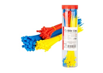 Amio - ΔΕΜΑΤΙΚΑ/ΔΕΤΙΚΑ ΚΑΛΩΔΙΩΝ TIE WRAP(ΤΑΙΡΑΠ) 2.5x100mm/2.5x150mm/3.6x200mm ΣΕ ΔΙΑΦΟΡΑ ΧΡΩΜΑΤΑ ΣΕΤ - 150 ΤΕΜ. (04316/AM)