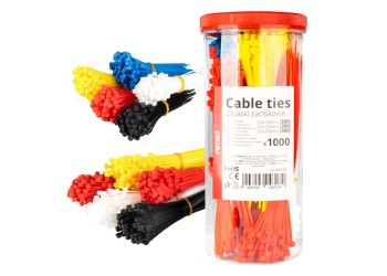 Amio - ΔΕΜΑΤΙΚΑ/ΔΕΤΙΚΑ ΚΑΛΩΔΙΩΝ TIE WRAP(ΤΑΙΡΑΠ) 2.5x100mm/3.6x150mm/3.6x200mm ΣΕ ΔΙΑΦΟΡΑ ΧΡΩΜΑΤΑ ΣΕΤ - 1000 ΤΕΜ. (04318/AM)