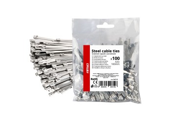 Amio - ΔΕΜΑΤΙΚΑ/ΔΕΤΙΚΑ ΚΑΛΩΔΙΩΝ TIE WRAP (ΤΑΙΡΑΠ) ΜΕΤΑΛΛΙΚΑ 4,6 x 100mm - 100 ΤΕΜ. (04319/AM)