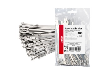 Amio - ΔΕΜΑΤΙΚΑ/ΔΕΤΙΚΑ ΚΑΛΩΔΙΩΝ TIE WRAP (ΤΑΙΡΑΠ) ΜΕΤΑΛΛΙΚΑ 4,6 x 150mm - 100 ΤΕΜ. (04320/AM)