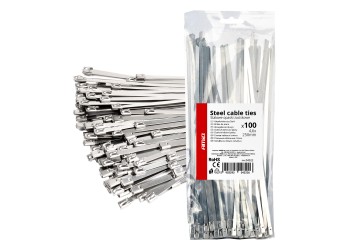 Amio - ΔΕΜΑΤΙΚΑ/ΔΕΤΙΚΑ ΚΑΛΩΔΙΩΝ TIE WRAP (ΤΑΙΡΑΠ) ΜΕΤΑΛΛΙΚΑ 4,6 x 250mm - 100 ΤΕΜ. (04322/AM)