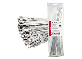 Amio - ΔΕΜΑΤΙΚΑ/ΔΕΤΙΚΑ ΚΑΛΩΔΙΩΝ TIE WRAP (ΤΑΙΡΑΠ) ΜΕΤΑΛΛΙΚΑ 4,6 x 350mm - 100 ΤΕΜ. (04324/AM)