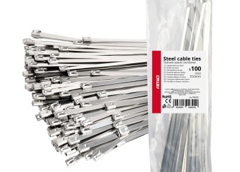 Amio - ΔΕΜΑΤΙΚΑ/ΔΕΤΙΚΑ ΚΑΛΩΔΙΩΝ TIE WRAP (ΤΑΙΡΑΠ) ΜΕΤΑΛΛΙΚΑ 4,6 x 350mm - 100 ΤΕΜ. (04324/AM)