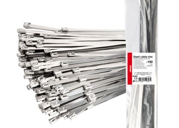 Amio - ΔΕΜΑΤΙΚΑ/ΔΕΤΙΚΑ ΚΑΛΩΔΙΩΝ TIE WRAP (ΤΑΙΡΑΠ) ΜΕΤΑΛΛΙΚΑ 7,9 x 600mm - 100 ΤΕΜ. (04327/AM)