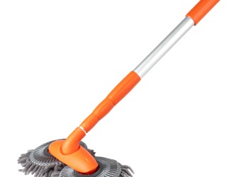 Amio - ΒΟΥΡΤΣΑ ΠΛΥΣΙΜΑΤΟΣ ΜΕ ΤΗΛΕΣΚΟΠΙΚΟ ΚΟΝΤΑΡΙ 49-112.5cm ΠΕΡΙΣΤΡΕΦΟΜΕΝΗ ΜΙΚΡΟΦΙΜΠΡΑ - 1 ΤΕΜ. (04332/AM)