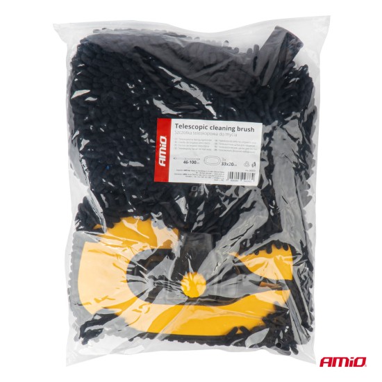 Amio - ΒΟΥΡΤΣΑ ΚΑΘΑΡΙΣΜΟΥ ΜΕ ΤΗΛΕΣΚΟΠΙΚΟ ΚΟΝΤΑΡΙ 46-100cm & 3 ΠΑΝΑΚΙΑ ΚΑΘΑΡΙΣΜΟΥ ΜΙΚΡΟΦΙΜΠΡΑ - 1 ΤΕΜ. (04333/AM)